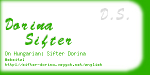 dorina sifter business card